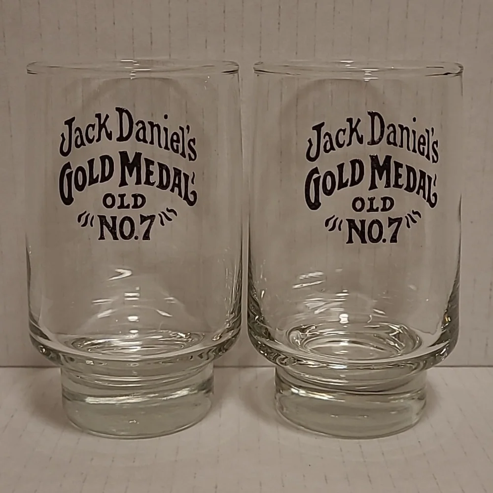 Pair of Jack Daniels Gold Medal No.7 Whiskey Glasses